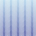 Vector seamless pattern. Endless stylish texture. Striped ripple background with effect of blue gradient.