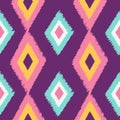 Vector seamless pattern with ethnic motifs Royalty Free Stock Photo
