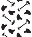 Vector seamless pattern of face Roller and Gua Sha Royalty Free Stock Photo