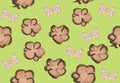 Vector seamless pattern with butterflies and orchids.