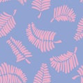 Vector seamless pattern with feathers. Royalty Free Stock Photo