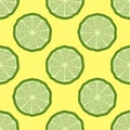 Vector seamless pattern of finger lime, slices