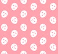 Vector seamless pattern of flat face beauty mask