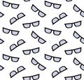 Vector seamless pattern of flat glasses