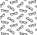 Vector seamless pattern of flat glasses