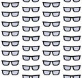 Vector seamless pattern of flat glasses