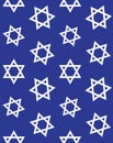 Vector seamless pattern of flat Jewish David star Royalty Free Stock Photo