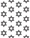 Vector seamless pattern of flat Jewish David star Royalty Free Stock Photo