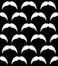 Vector seamless pattern of flat mustache Royalty Free Stock Photo