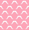 Vector seamless pattern of flat mustache Royalty Free Stock Photo