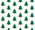 Vector seamless pattern of flat spruce tree