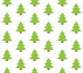 Vector seamless pattern of flat spruce tree