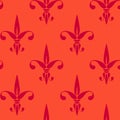 Vintage pattern fleur de lis. Royalty Free Stock Photo