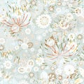 Vector seamless pattern, floral wallpaper