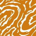 Vector Seamless Pattern with Flowing Gold Caramel. Abstract Sweet Texture. Creative Food Background for Packaging Design