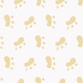 Vector seamless pattern with footprints. white background