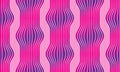 Vector seamless pattern with expanding gradient strip in pink an