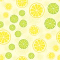 Vector seamless pattern with fruit slices.