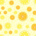 Vector seamless pattern with fruit slices.