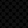 Black and white simple line geometric seamless pattern in black background