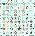 Vector seamless pattern. Geometric seamless pattern. The stars of different sizes and different colors.