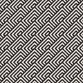Vector seamless pattern. Geometric striped ornament. Simple lattice lines background.