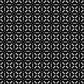 Vector seamless pattern. Geometric texture. Black-and-white background. Monochrome design.