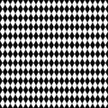 Vector seamless pattern. Geometric texture. Black-and-white background. Monochrome diamond-shaped design. Royalty Free Stock Photo