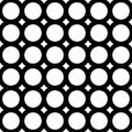 Vector seamless pattern, geometric tiles, circles & rings Royalty Free Stock Photo