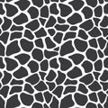 Vector seamless pattern with giraffe skin texture. Repeating giraffe background for textile design, wrapping Royalty Free Stock Photo