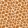 Vector seamless pattern with giraffe skin texture. Repeating giraffe background for textile design, wrapping Royalty Free Stock Photo