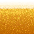 Vector Seamless pattern of gold beer bubbles. Vector illustration