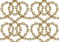 Vector seamless pattern of golden chains Royalty Free Stock Photo