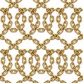 Vector seamless pattern of golden chains Royalty Free Stock Photo