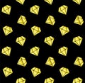 Vector seamless pattern of golden diamonds