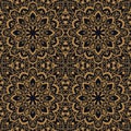 Vector seamless pattern of golden mandalas