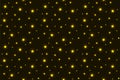 Vector Seamless Pattern: Golden Shining Stars on Dark Night Sky. Royalty Free Stock Photo