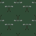 Vector seamless pattern. Pattern with golf elements on green background. Golf seamless background. Background for use in Royalty Free Stock Photo