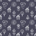 Vector seamless pattern, graphic illustration