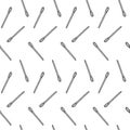Vector seamless pattern of gray embroidery needle