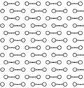 Vector seamless pattern of gray sketch horse bit Royalty Free Stock Photo