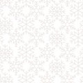 Vector seamless pattern gray snowflakes on white background. Subtle soft snowflake pattern repeat. Elegant Christmas wrapping Royalty Free Stock Photo