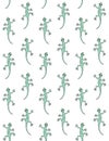 Vector seamless pattern of green gecko lizard Royalty Free Stock Photo