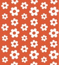 Vector seamless pattern of groovy flower