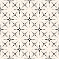 Vector seamless pattern with halftone dotted lines. Stylish geometric texture Royalty Free Stock Photo