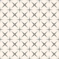 Vector seamless pattern with halftone dotted lines. Crosses pattern. Royalty Free Stock Photo