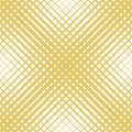 Vector seamless pattern with halftone grid. Abstract golden geometric background Royalty Free Stock Photo