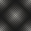Vector seamless pattern with halftone grid. Modern black and white background Royalty Free Stock Photo