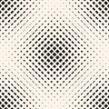 Vector seamless pattern with halftone grid. Modern black and white background Royalty Free Stock Photo