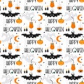 Vector seamless pattern Halloween 2020 Party